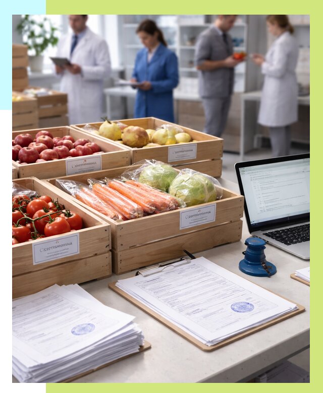 Сертификация овощей и фруктов в Сызрани от 8611 р. | Алешин-Сзр