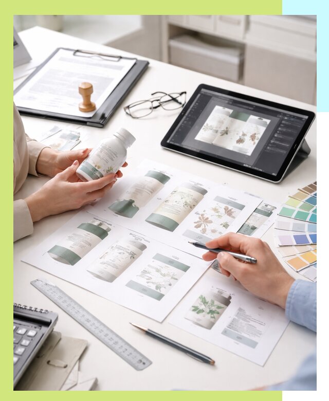 Профессиональная разработка дизайна и текста этикетки продукции в Сызрани