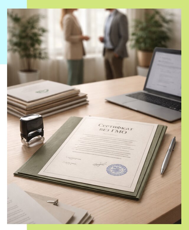 Сертификат без ГМО в Сызрани от 7598 р. оформить срочно Алешин-Сзр