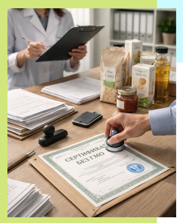 Получение сертификата Без ГМО для продукции в Сызрани